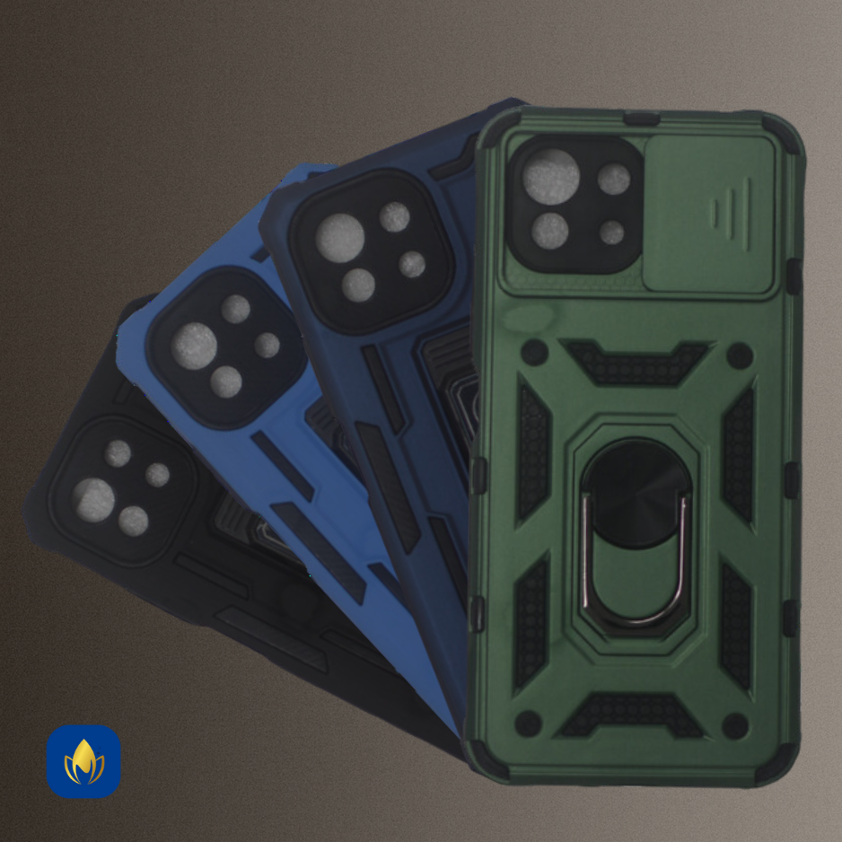 Nyra : Redmi 11 Lite Armor Case Providing Dual Layer Full Body Protection High Quality Material With Convenient Ring Holder