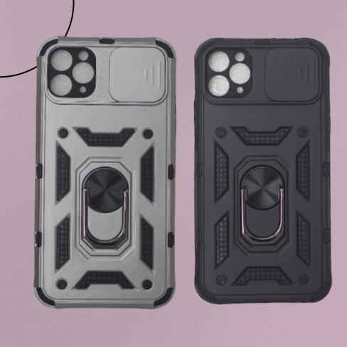 Nyra : Iphone 11 pro max Armor Case with sutter Providing Dual Layer Full Body Protection High Quality Material With Convenient Ring Holder